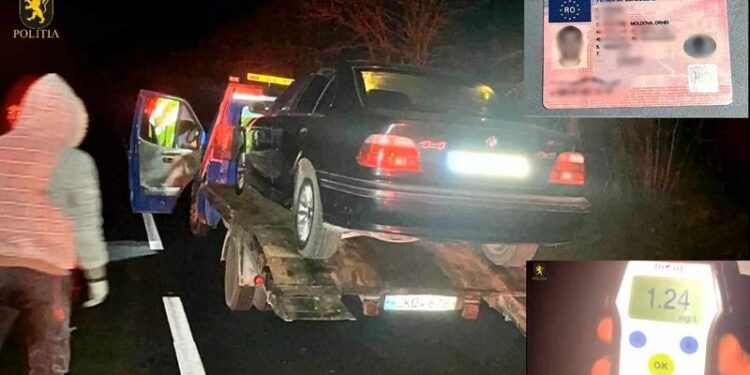 Un bărbat din Orhei, depistat băut la volan: Concentrație de alcool de 1,24 mg/l