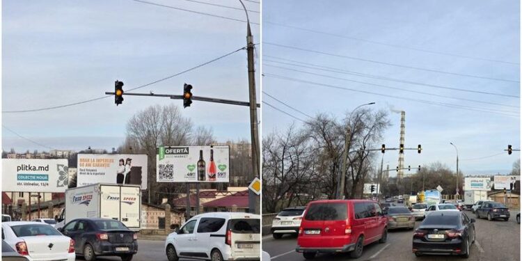 Șoferii nemulțumiți de semafoarele testate în intersecția Varnița – Calea Basarabiei – Ismail