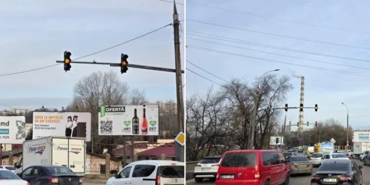 Șoferi, nemulțumiți după ce au fost conectate semafoarele de la sensul giratoriu de lângă Tutun CTC