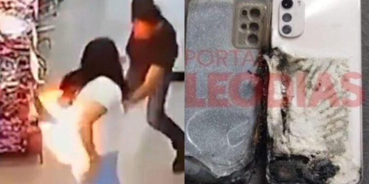 Telefon explodat în supermarket în Brazilia: O femeie a suferit arsuri grave