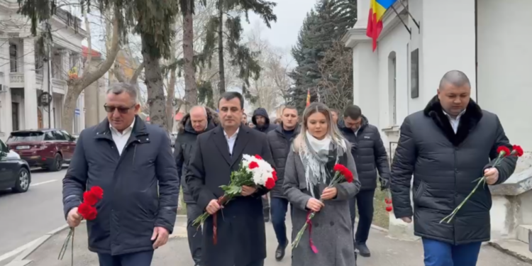 Blocul „Victorie” au adus omagiu marelui poet Alexandr Pușkin la 188 de ani de la trecerea în neființă