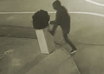 Un tânăr a doborât un ghiveci și a încercat să-l ridice