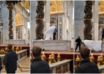 Un român a distrus un altar și mai multe candelabre, în Bazilica Sfântul Petru de la Vatican. Momentul a fost filmat de turiști