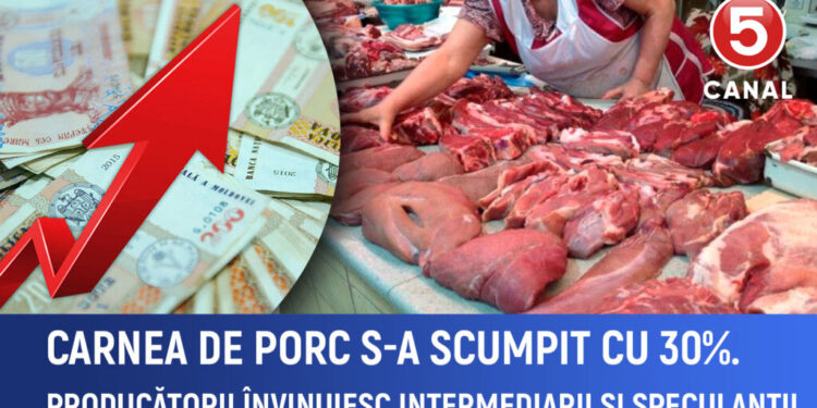 Prețurile la carnea de porc din Chișinău au crescut cu 30%, în contextul deficitului de carne și crizei sanitare