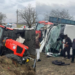 Accident grav în Ștefan Vodă: Un autocar s-a răsturnat după impactul cu un tractor, sunt victime |VIDEO