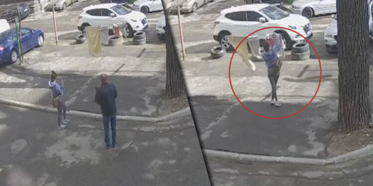 Tânără surprinsă furând o bluză de pe o sfoară în Chișinău