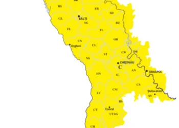 Cod Galben de scădere bruscă a temperaturii pe întreg teritoriul țării