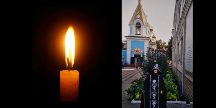 Slujba de înmormântare a Schimonahiei Melania oficiată la Mănăstirea Ciuflea