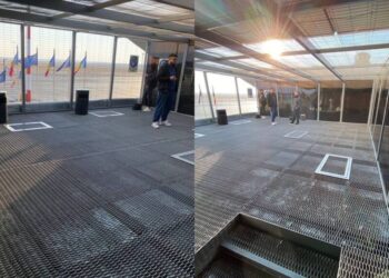 Încă o improvizație periculoasă la aeroport? Spațiul destinat fumatului ar fi fost construit neautorizat și încă deasupra centralei pe gaz