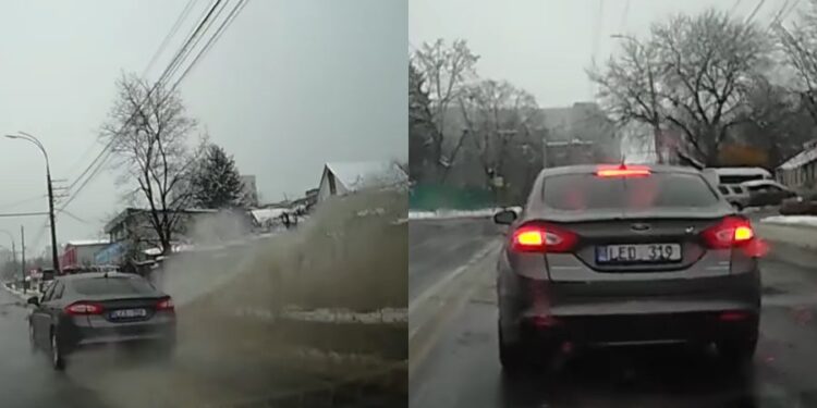 Școala Auto din Chișinău Caută Pietonul Stropit de un Șofer pe Strada Grenoble