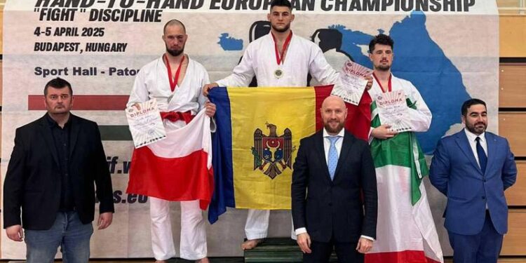Polițist din Chișinău câștigă aur la Campionatul European de lupte corp la corp