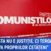 Declarații PCRM: ”Asta nu e justiție, ci teroare împotriva propriilor cetățeni ”