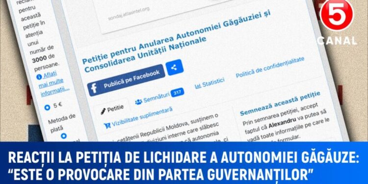 Reacții la petiția privind desființarea autonomiei Găgăuze: ”O provocare din partea autorităților”