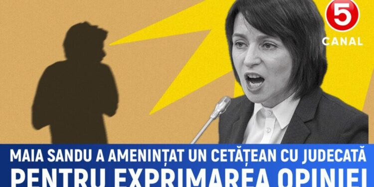 Maia Sandu amenință un cetățean cu judecată pentru exprimarea opiniei despre tarife și alegeri